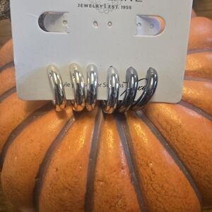 Park Lane Silver and Gold Hoop Earrings